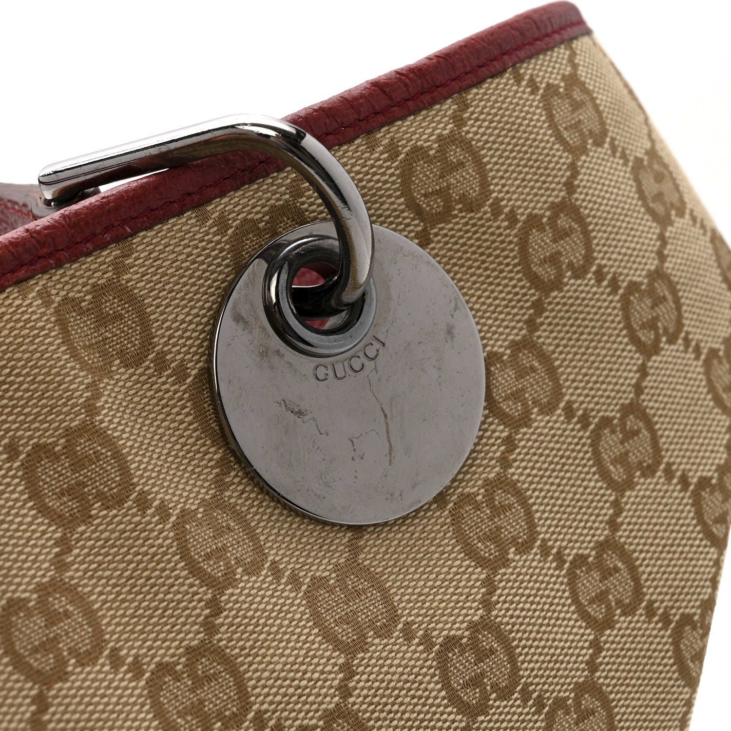 Gucci Monogram Large Eclipse Tote Red