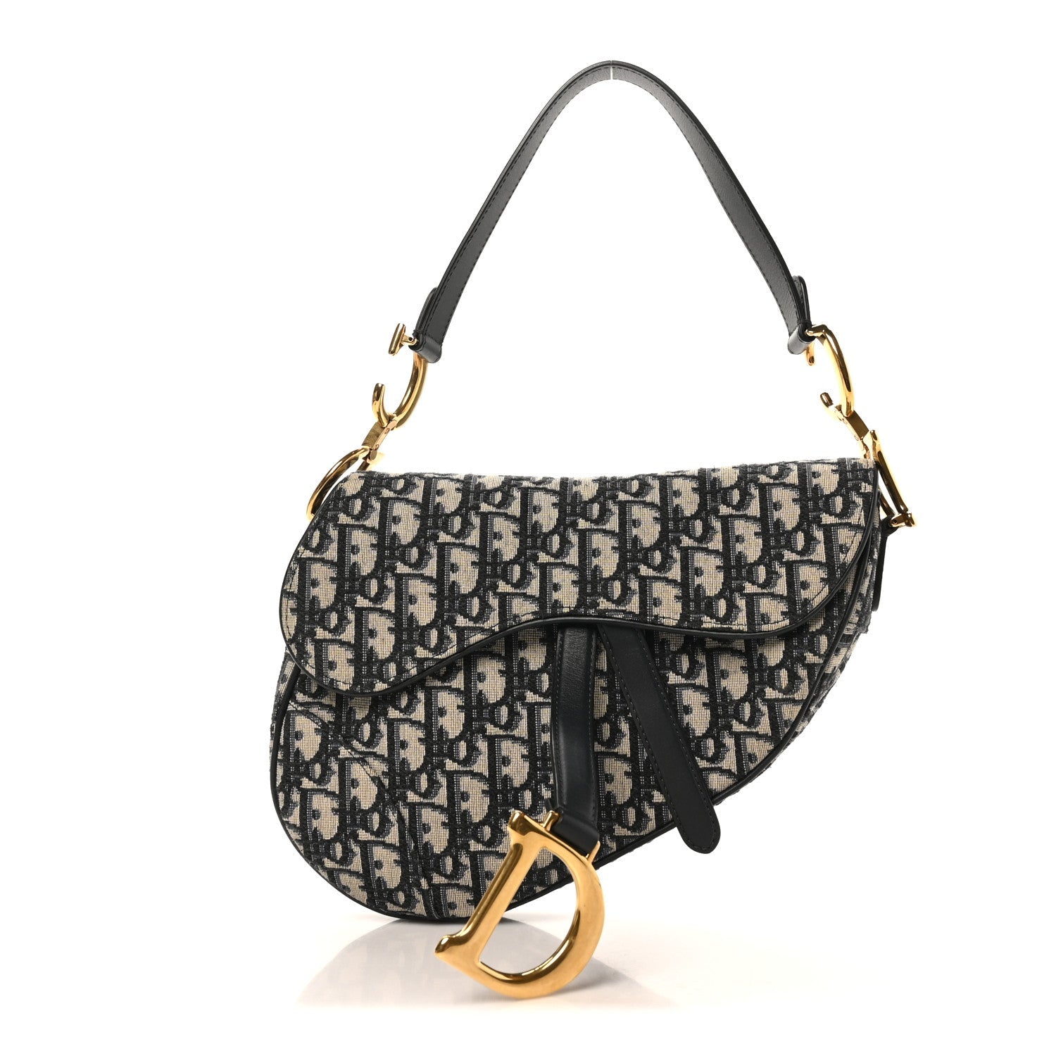 Christian Dior Oblique Saddle Bag Blue