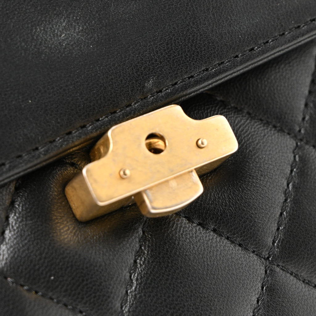 Chanel Lambskin Quilted Small CC Chic Flap Black