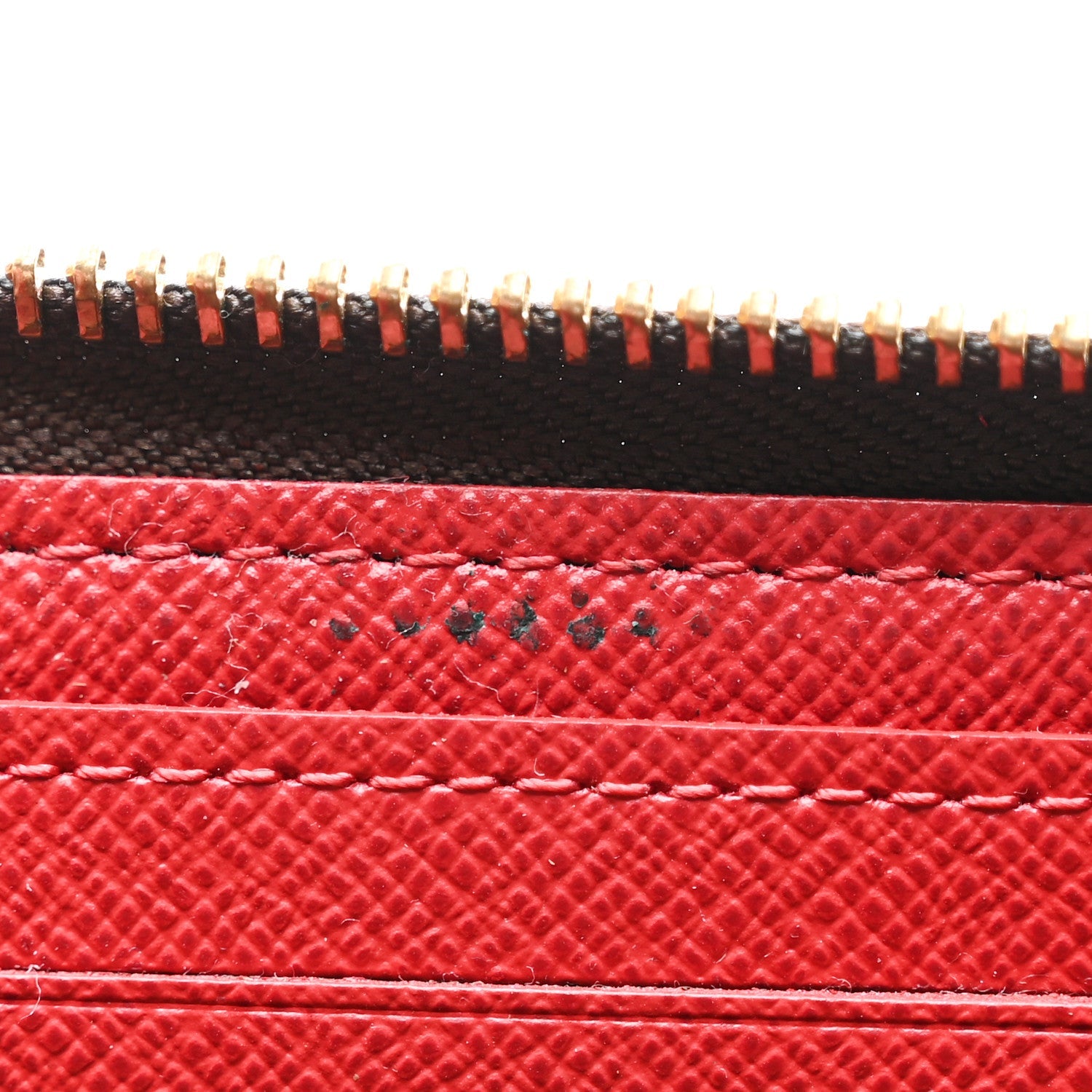 Louis Vuitton Damier Ebene Clemence Wallet Cherry