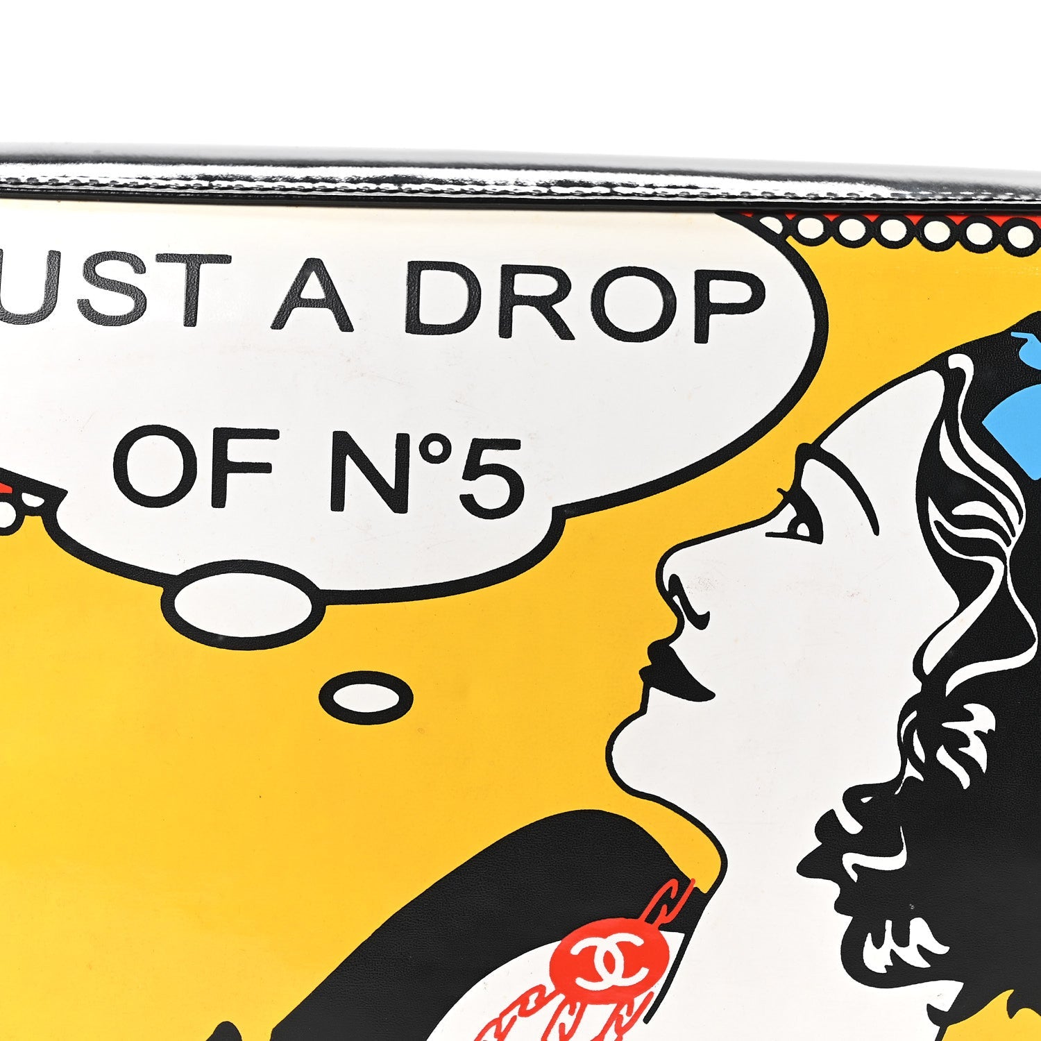 Chanel Patent Just a Drop of N°5 Comic Coco Clutch