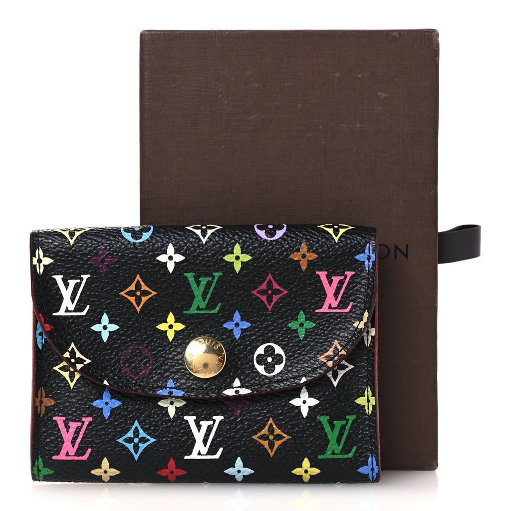 Louis Vuitton Monogram Multicolor Business Card Holder Black Grenade