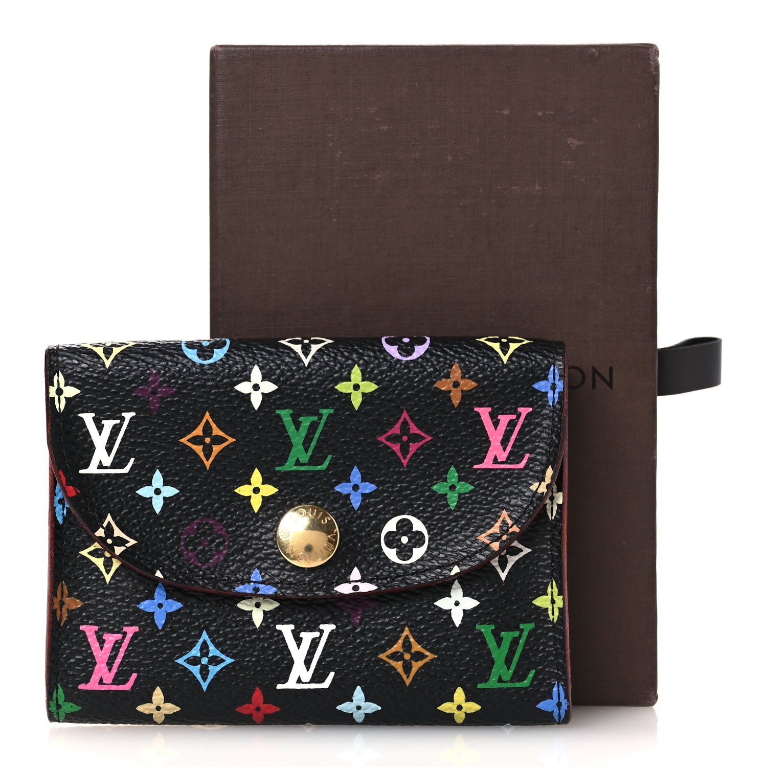 Louis Vuitton Monogram Multicolor Business Card Holder Black Grenade