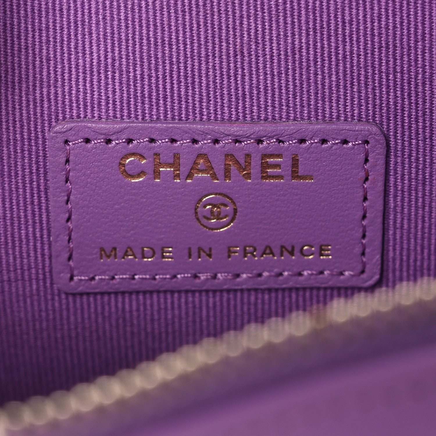 Chanel Lambskin Quilted CC In Love Heart Clutch With Chain Purple