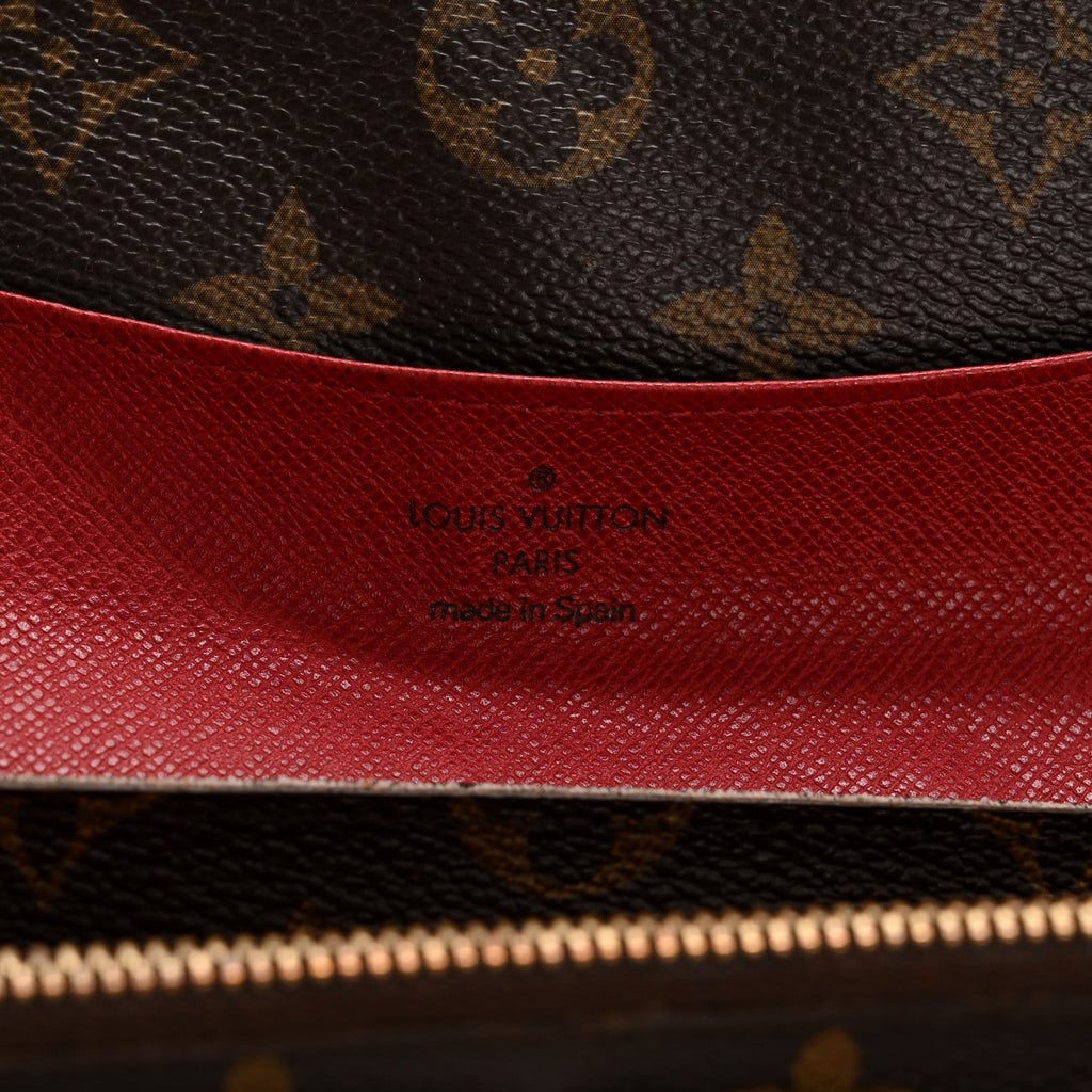 Louis Vuitton Monogram Emilie Wallet Red