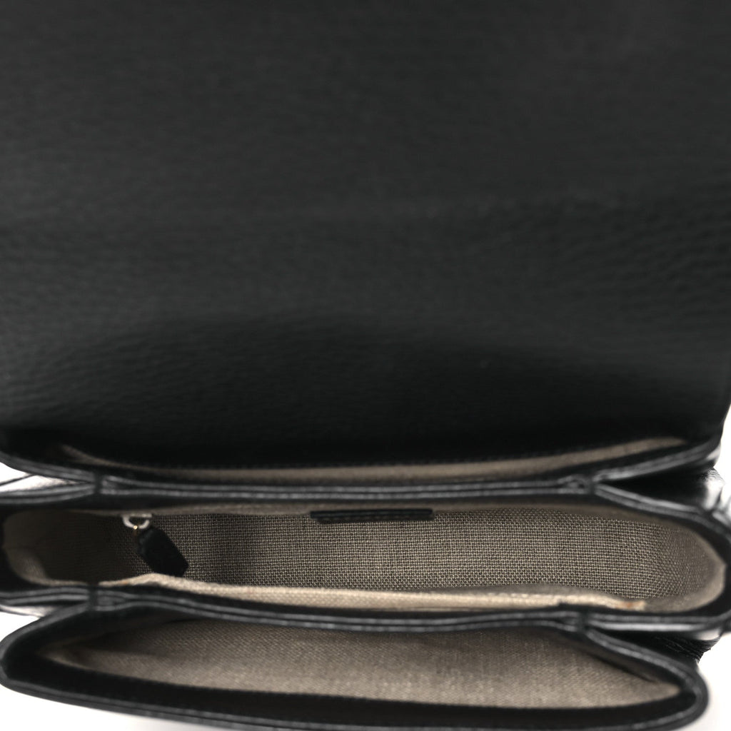 Gucci Dollar Calfskin Interlocking G Crossbody Bag Black
