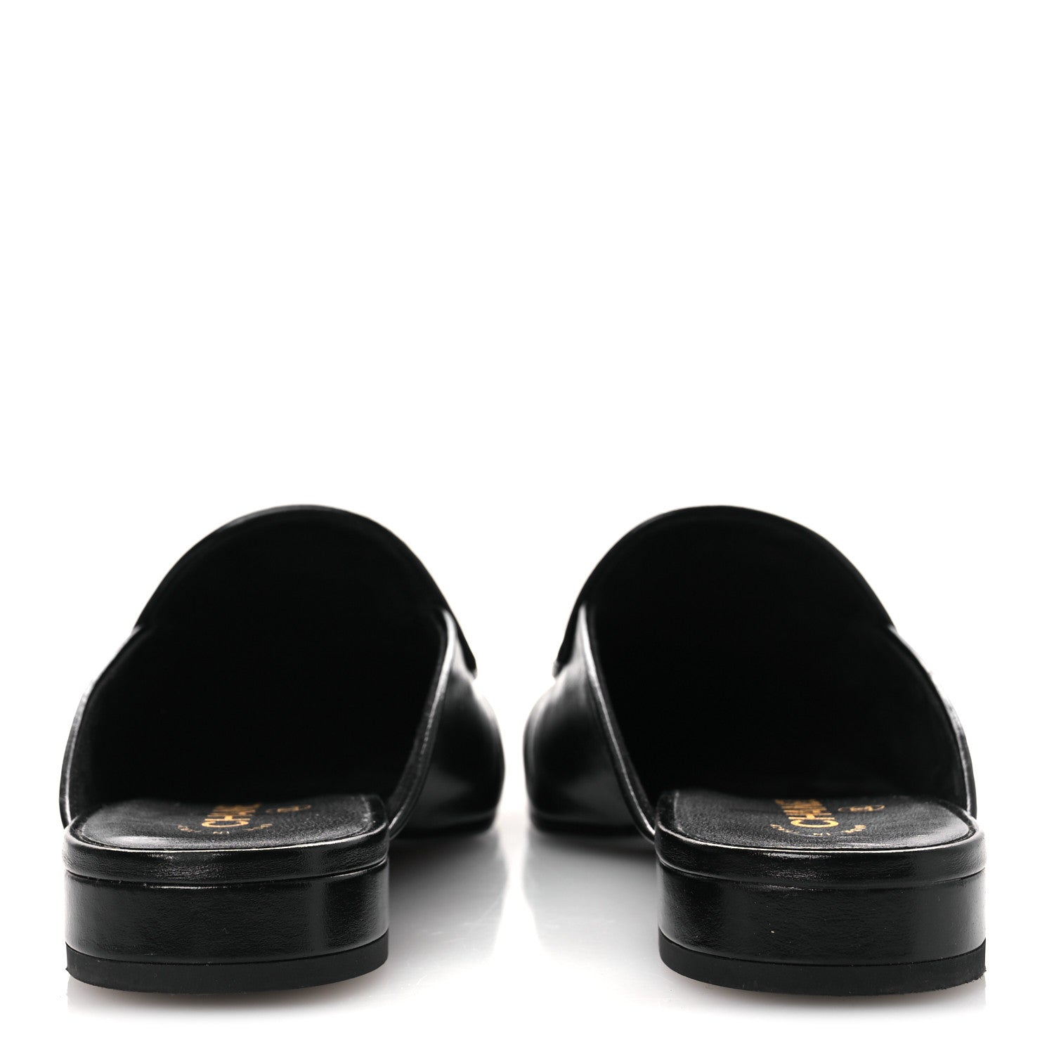 Chanel Shiny Calfskin Crystal CC Mules 41 Black