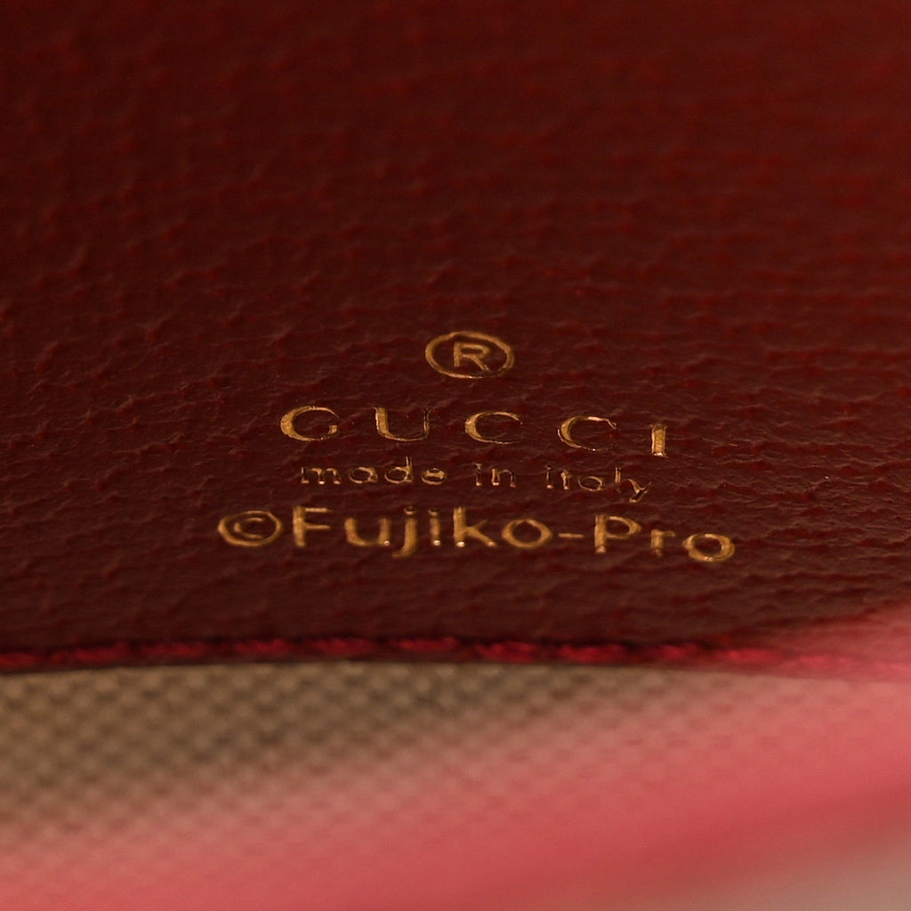Gucci X DORAEMON Mini Vintage GG Supreme Monogram Mini Crossbody Bag Beige Cherry Red