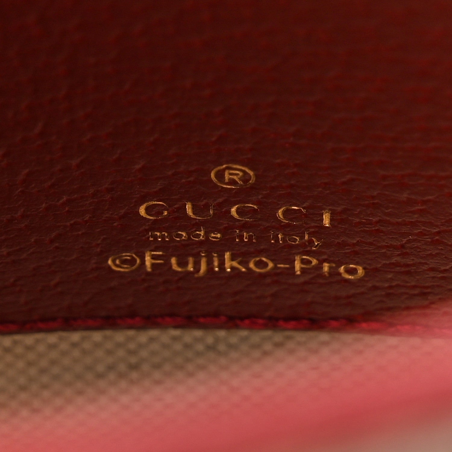 Gucci X DORAEMON Mini Vintage GG Supreme Monogram Mini Crossbody Bag Beige Cherry Red