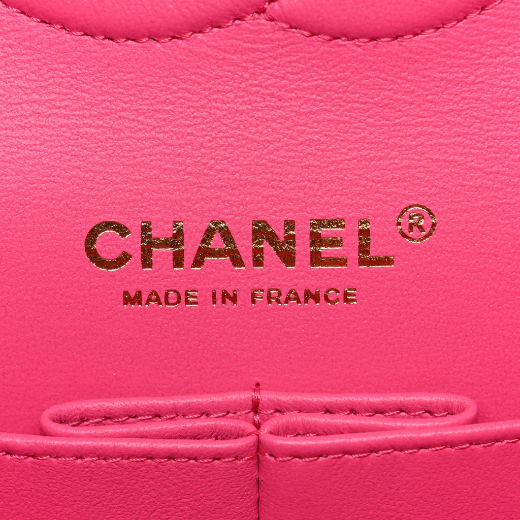 Chanel Caviar Quilted Medium Double Flap Dark Pink