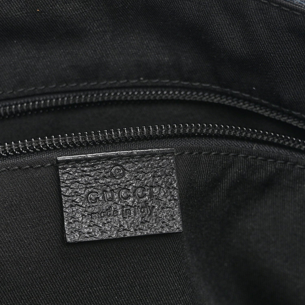 Gucci Monogram Small Flap Messenger Bag Black