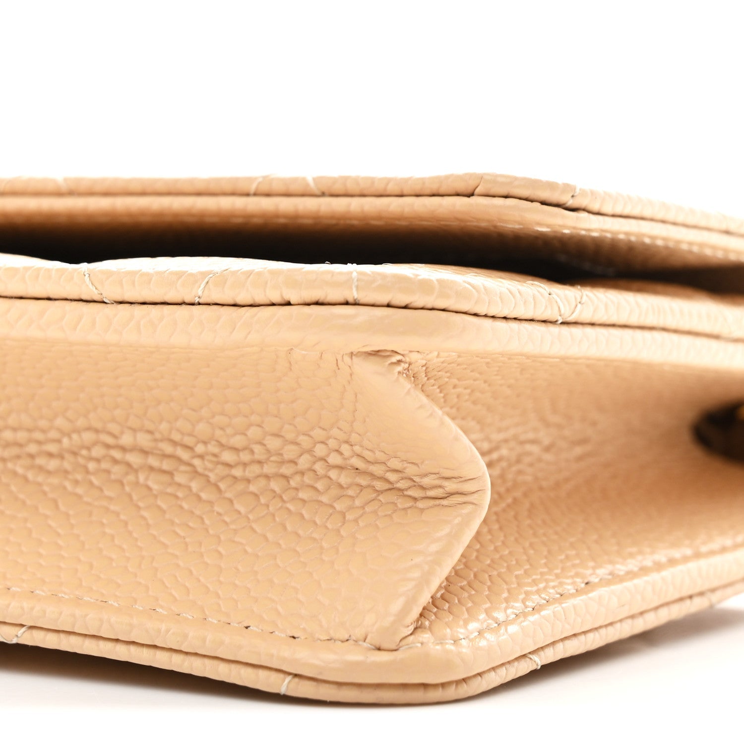 Chanel Caviar Quilted Wallet on Chain WOC Beige