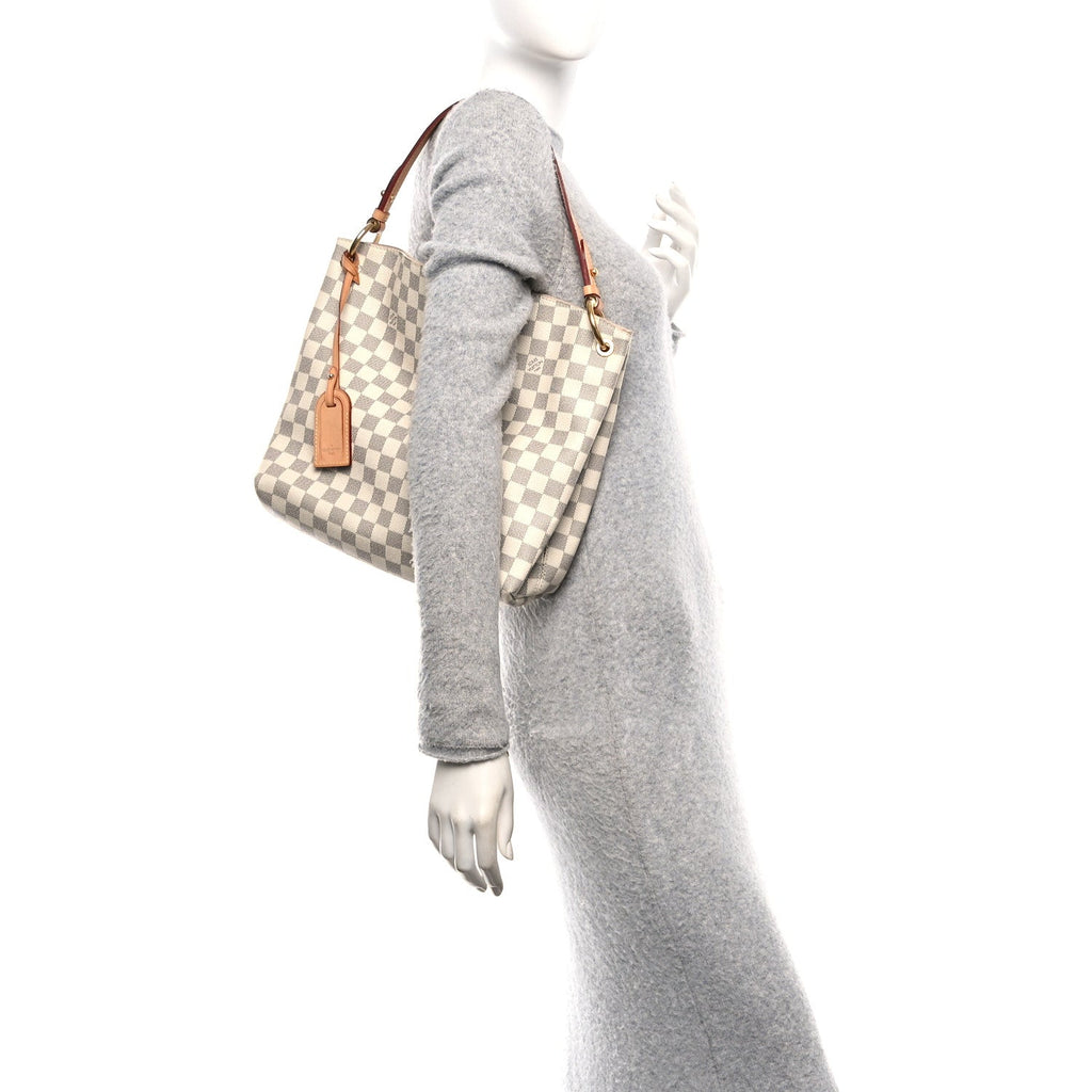 Louis Vuitton Damier Azur Graceful PM Rose Ballerine