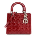 Christian Dior Patent Cannage Medium Lady Dior Red