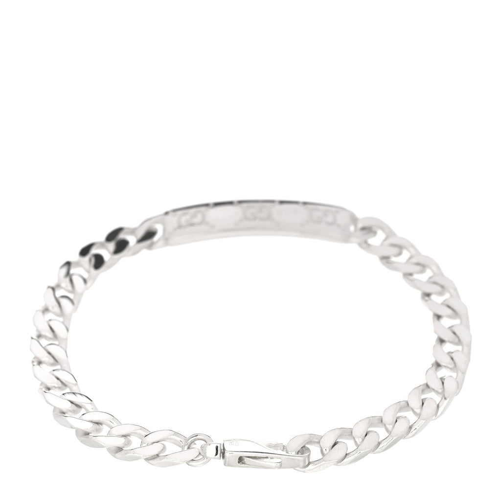 Gucci Sterling Silver GG ID Chain Bracelet