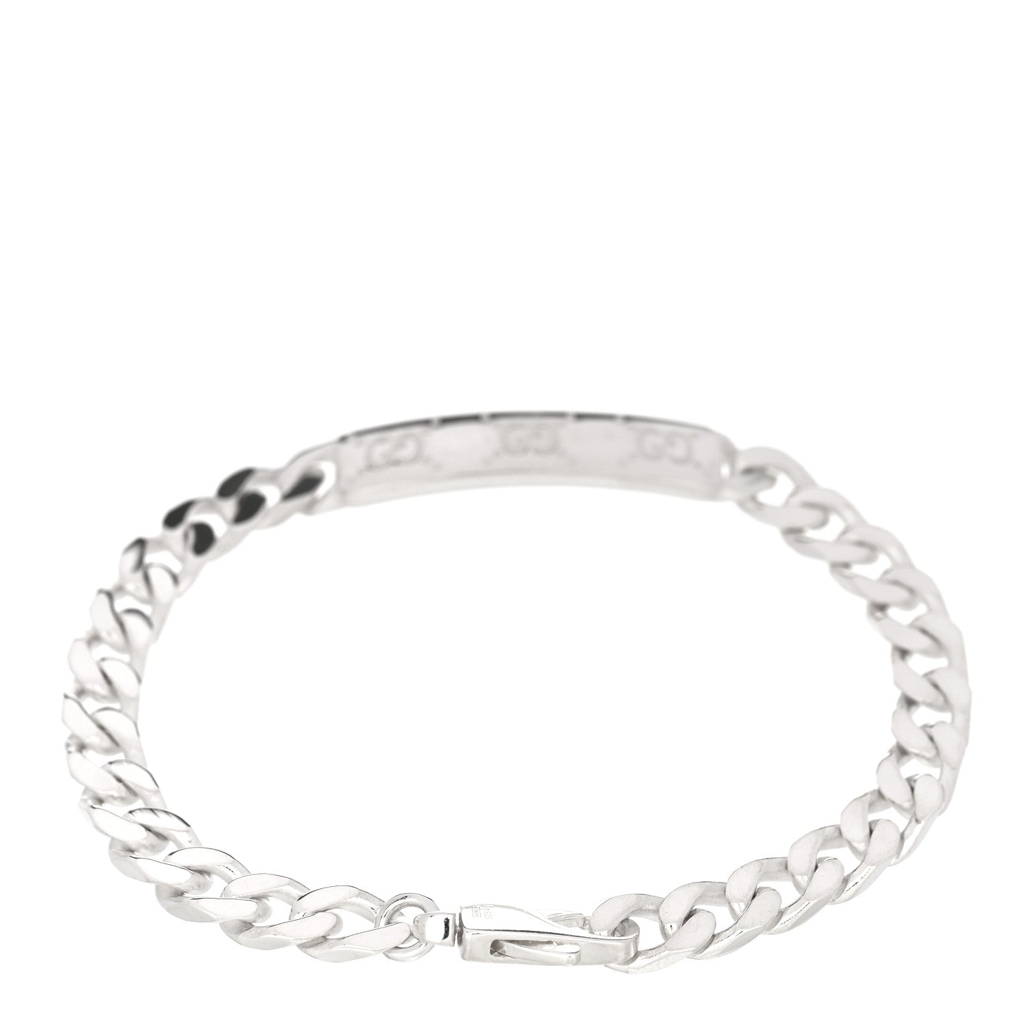 Gucci Sterling Silver GG ID Chain Bracelet