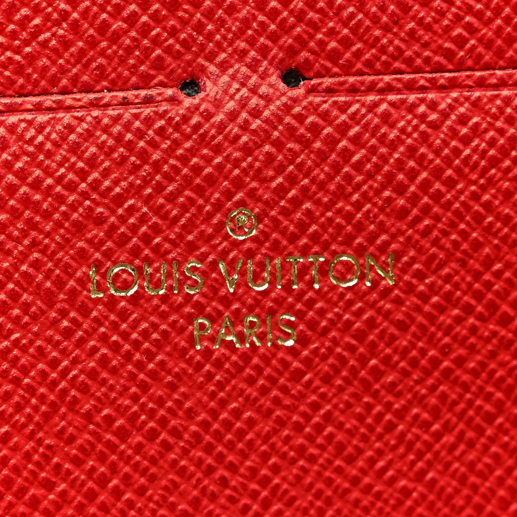 Louis Vuitton Damier Ebene Clemence Wallet Cherry