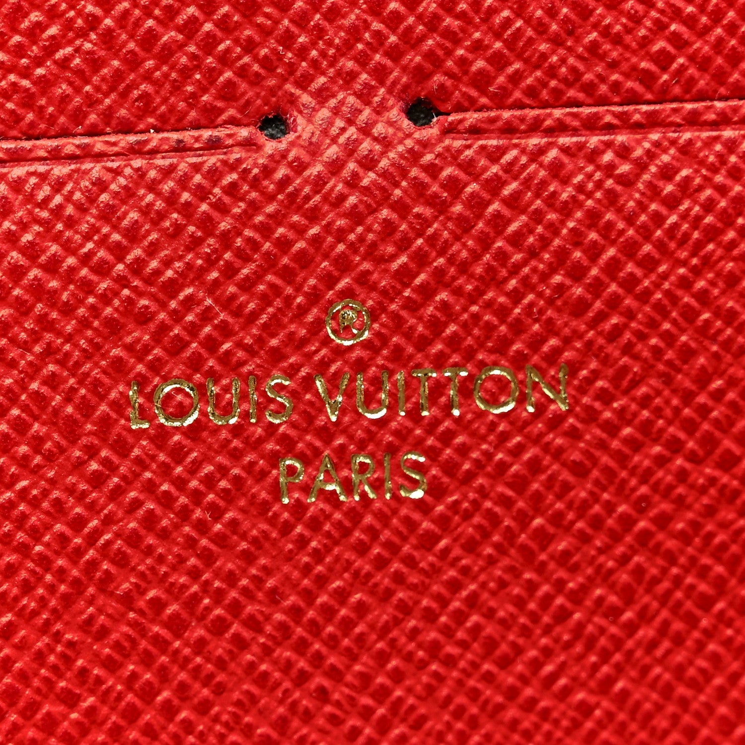 Louis Vuitton Damier Ebene Clemence Wallet Cherry