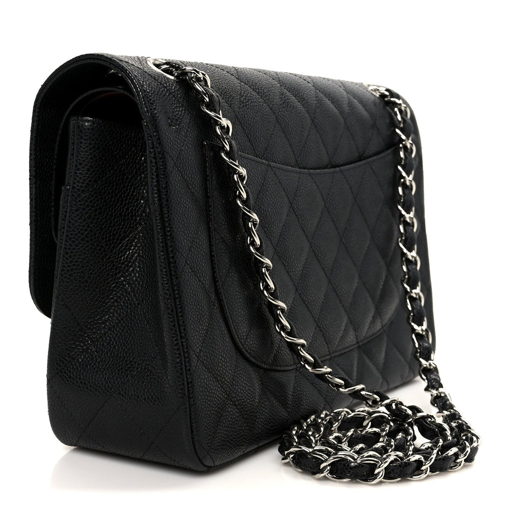 Chanel Caviar Quilted Jumbo Double Flap Black