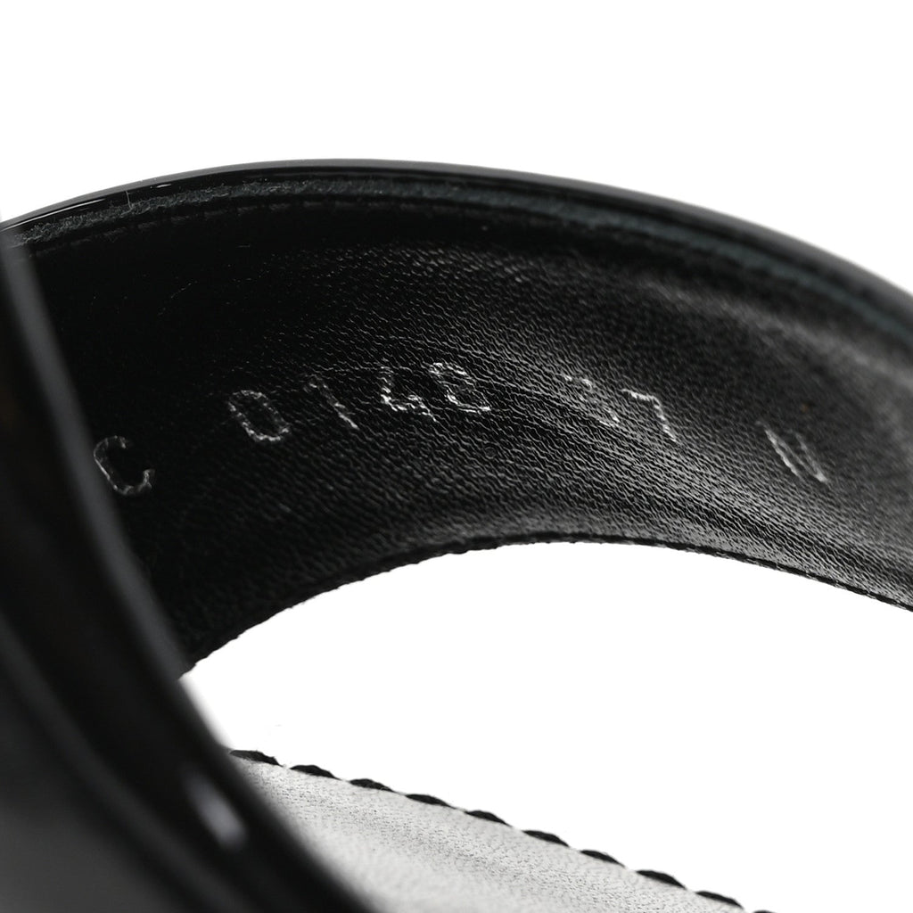 Louis Vuitton Patent Monogram Call Back Sandals 37 Black