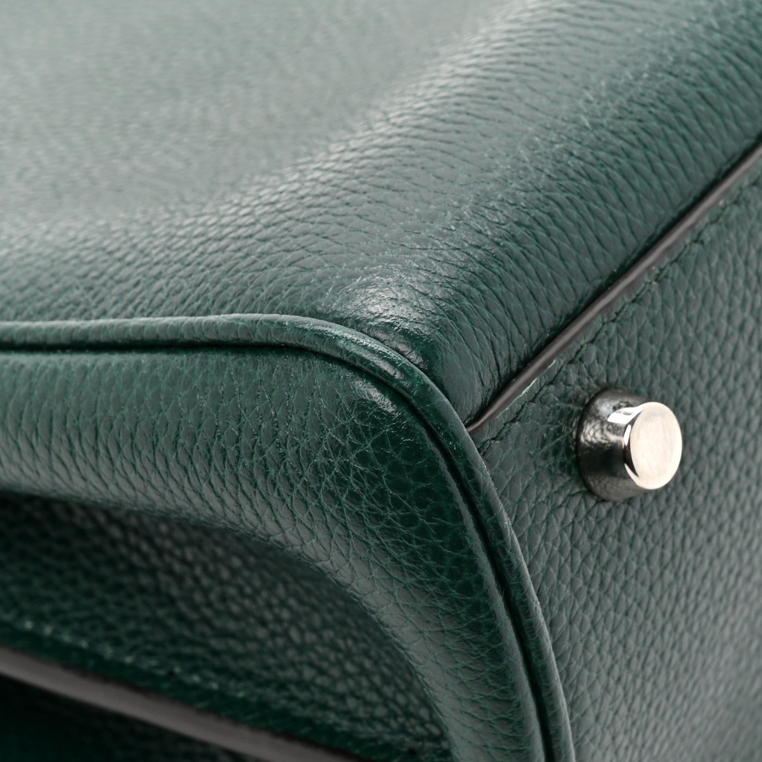 Gucci Grainy Calfskin Small Zumi Top Handle Bag Vintage Green