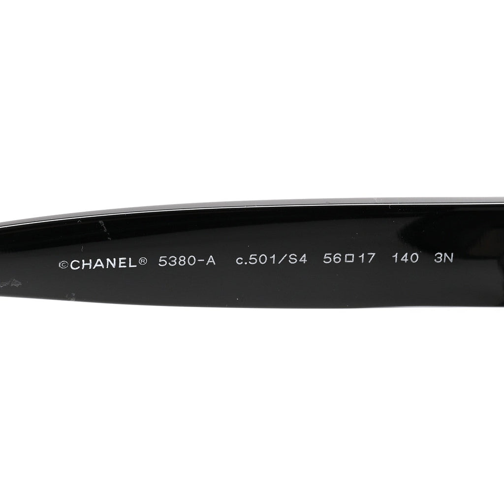 Acetate Square CC Sunglasses 5380-A Black