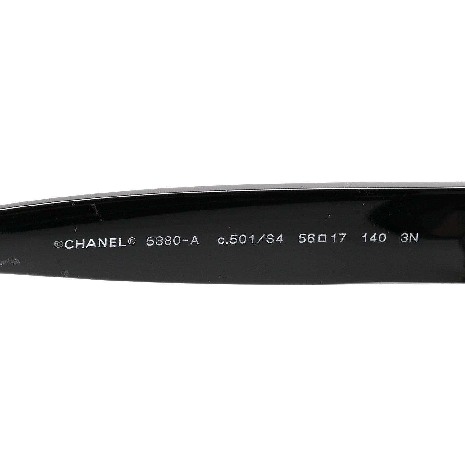 Acetate Square CC Sunglasses 5380-A Black