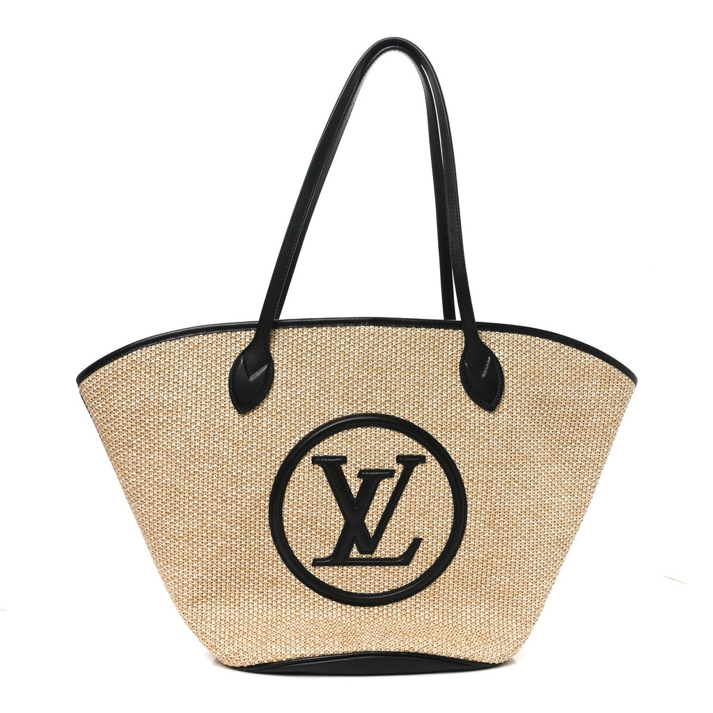 Louis Vuitton Raffia Saint Jacques Tote Black