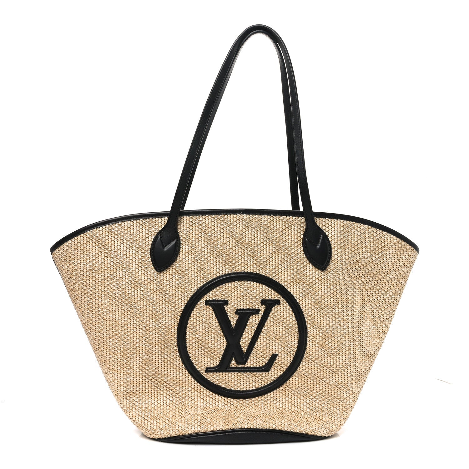 Louis Vuitton Raffia Saint Jacques Tote Black