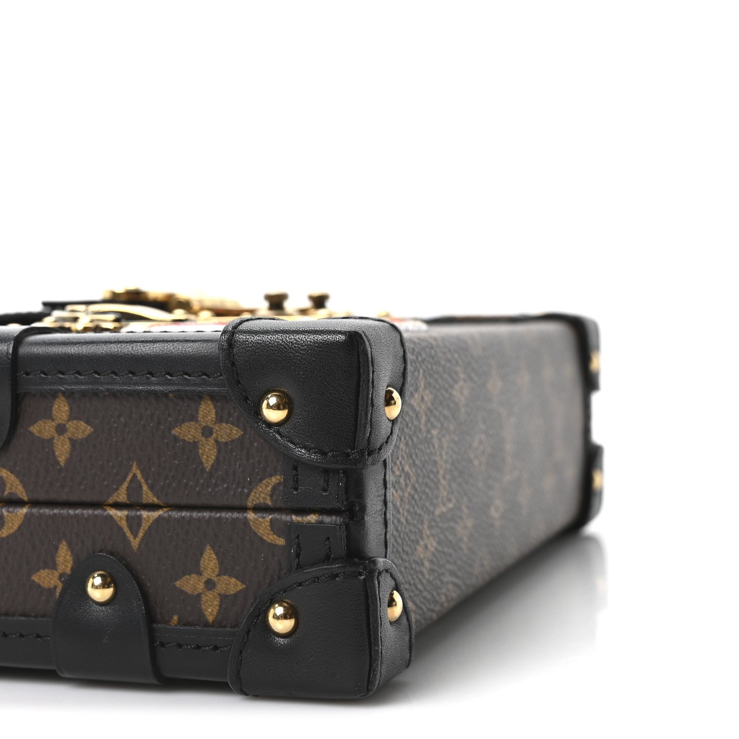 Louis Vuitton Monogram Patches Petite Malle Black