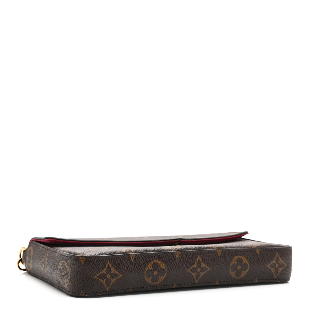 Louis Vuitton Monogram Pochette Felicie Chain Wallet Fuchsia