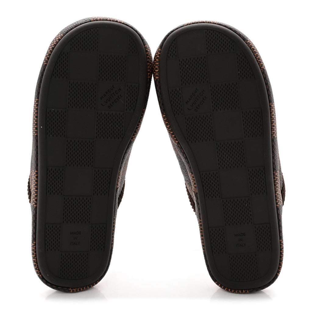 Louis Vuitton Damier Ebene Palace Slippers 35 Mocha