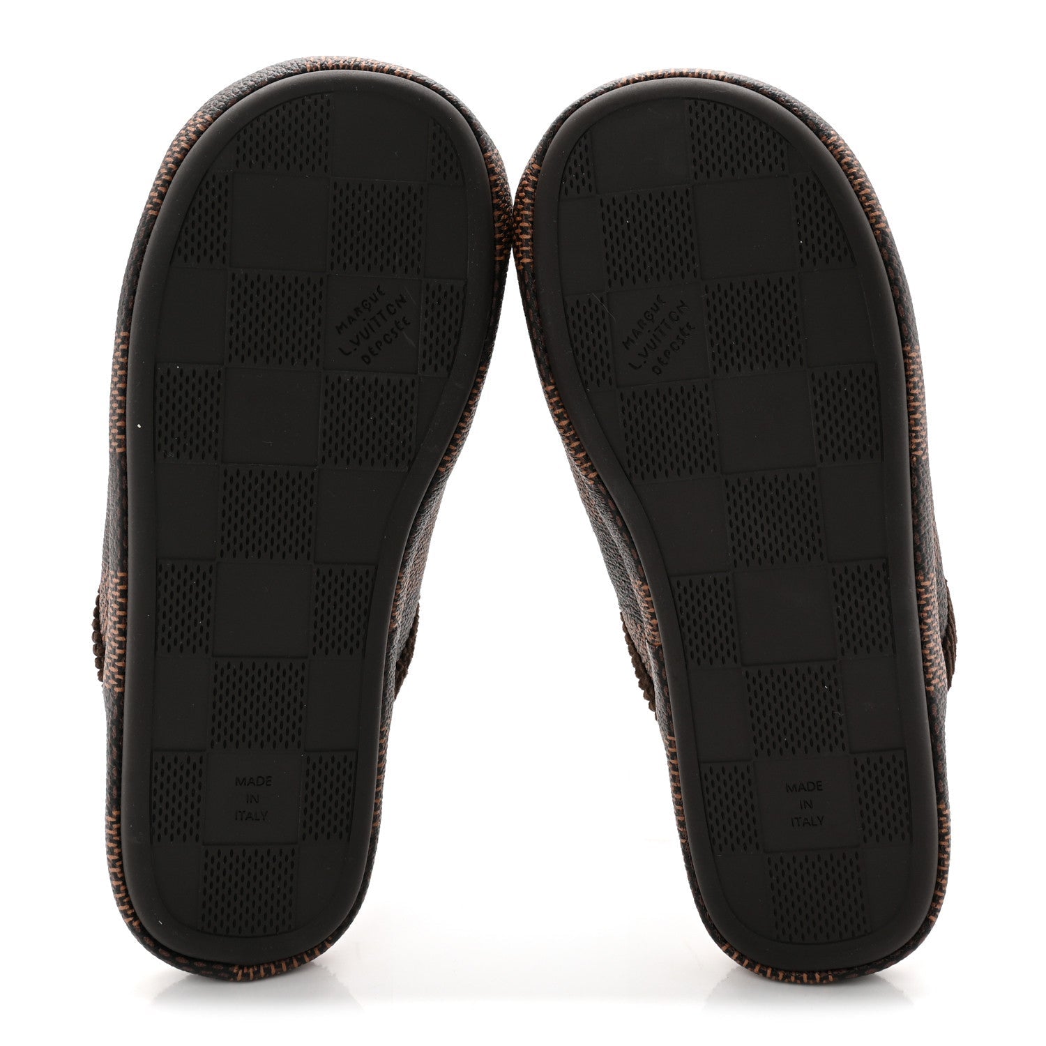 Louis Vuitton Damier Ebene Palace Slippers 35 Mocha