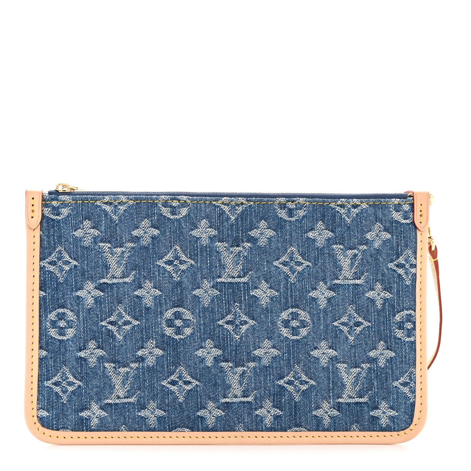 Louis Vuitton Denim Monogram Carryall MM Pochette Blue