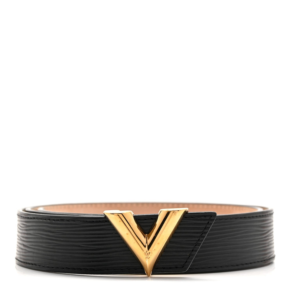 Louis Vuitton Epi Essential V 30 MM Belt 90 36 Black
