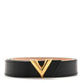 Louis Vuitton Epi Essential V 30 MM Belt 90 36 Black