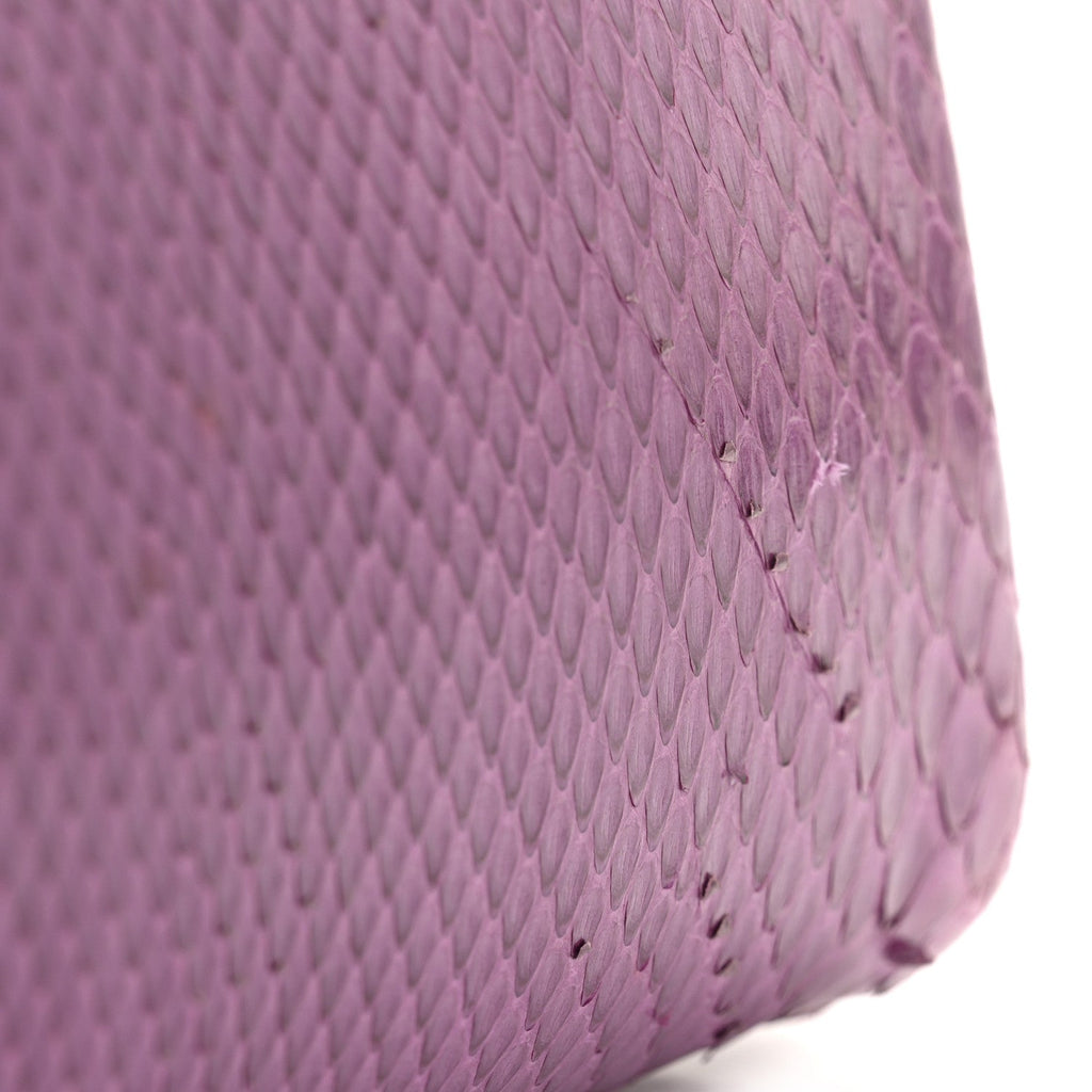 Christian Dior Snakeskin Medium Lady Dior Purple