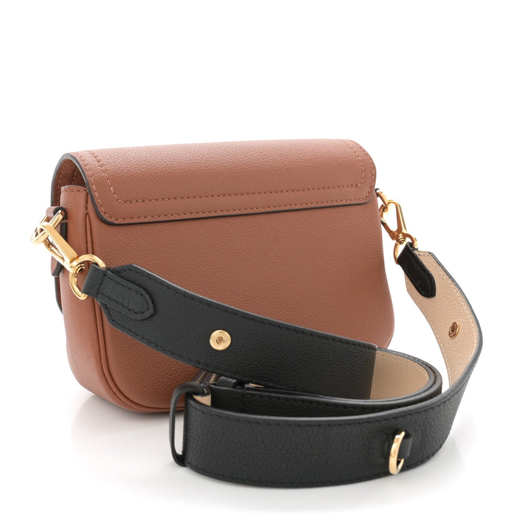 Louis Vuitton Grained Calfskin Lockme Tender Chataigne Brown