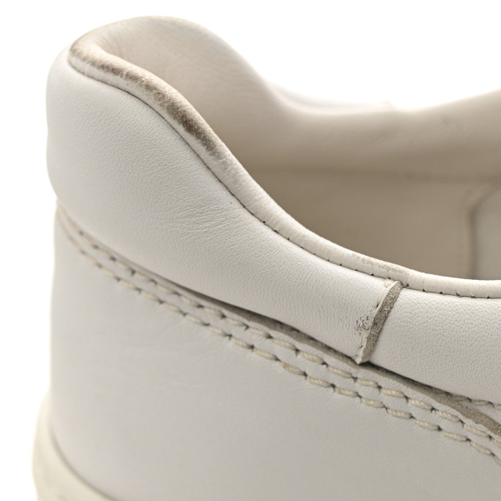 Calfskin Womens CC Logo Sneakers 38.5 White