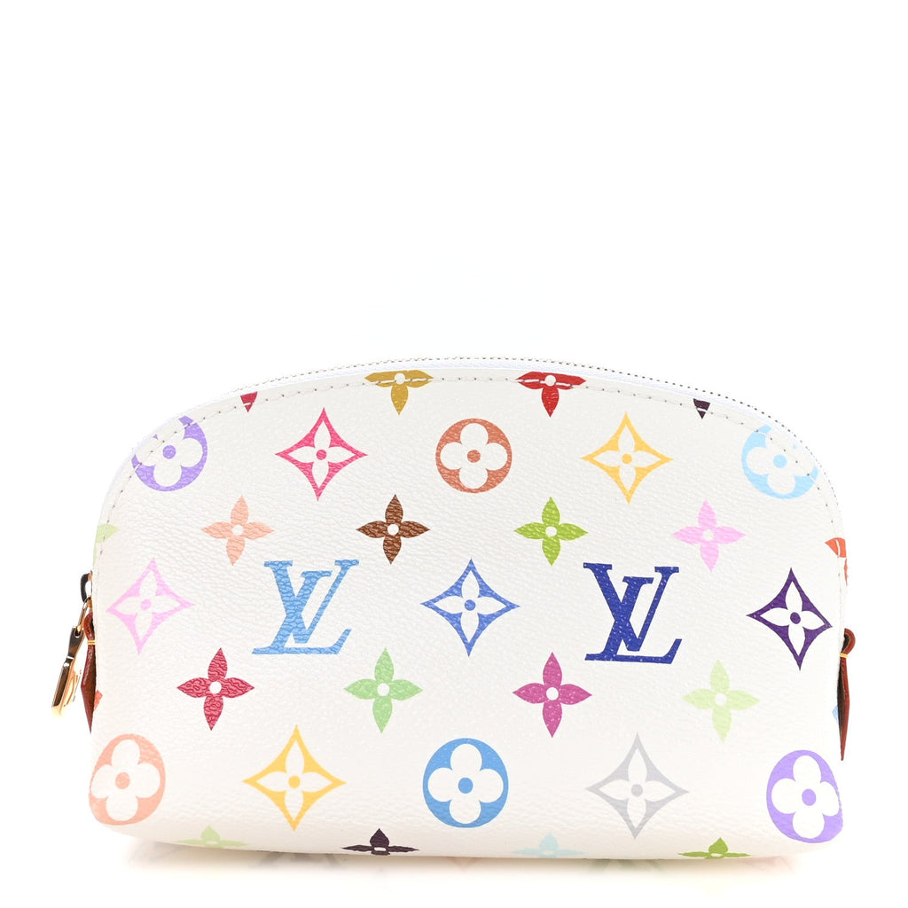 Louis Vuitton LV x TM Monogram Multicolor Cosmetic Pouch PM White