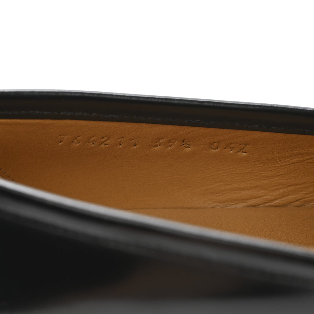 Gucci Cordovan Lux Womens Horsebit 45mm Platform Loafers 39.5 Black