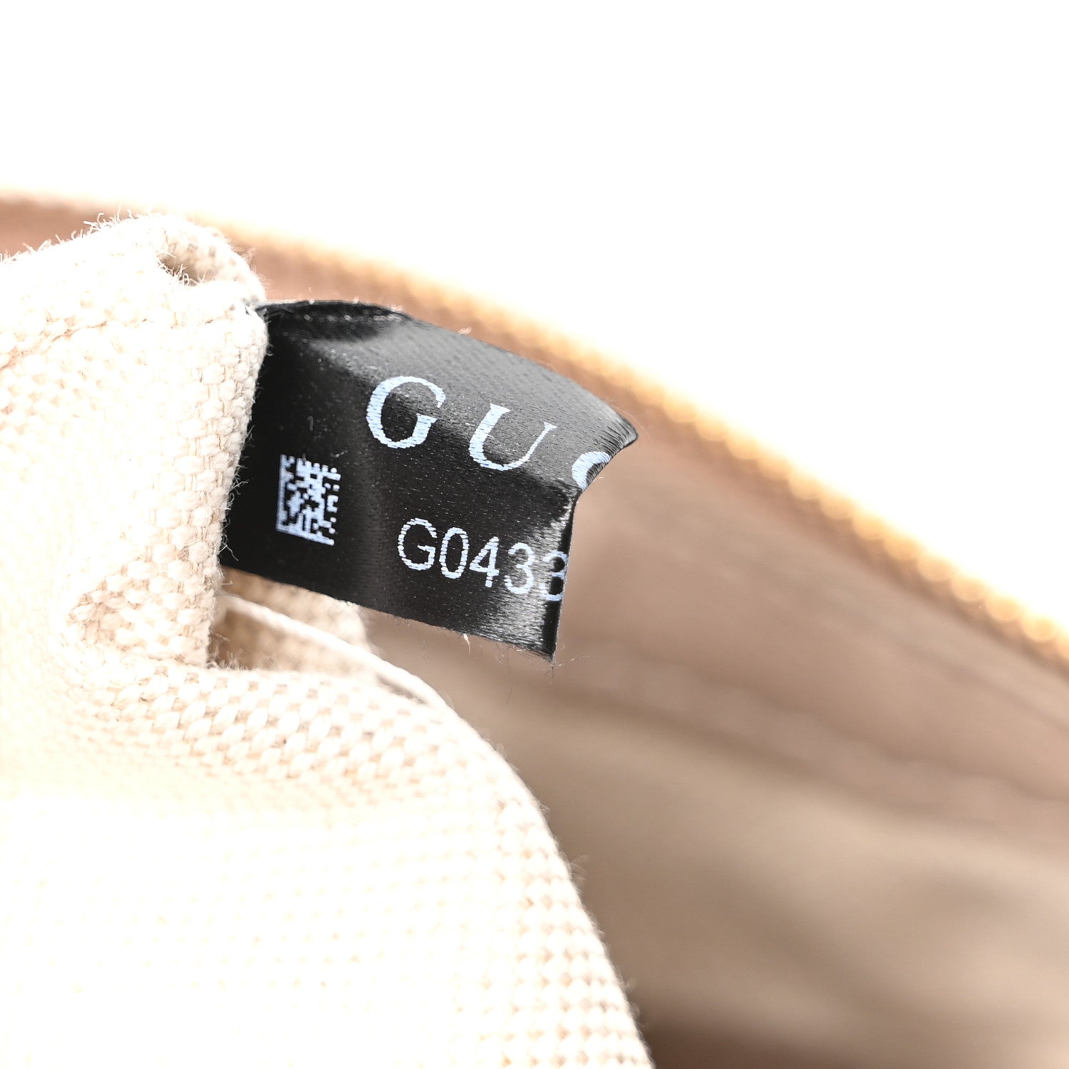 Gucci GG Grainy Calfskin Emblem Large Half Moon Shoulder Bag Taupe
