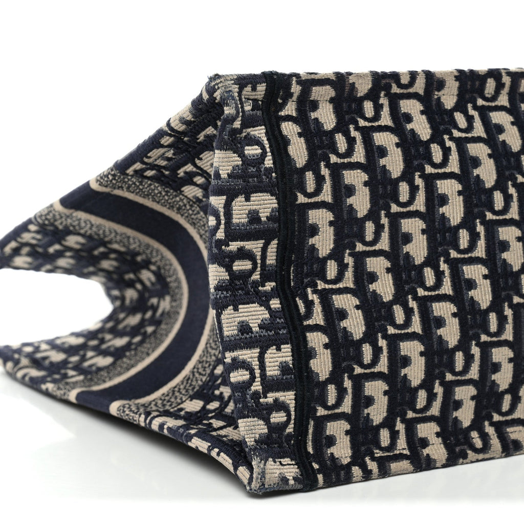 Christian Dior Oblique Medium Book Tote Blue Multicolor