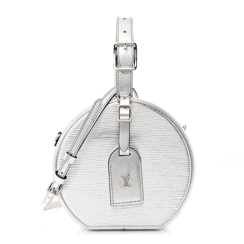Louis Vuitton Metallic Epi Petite Boite Chapeau Silver