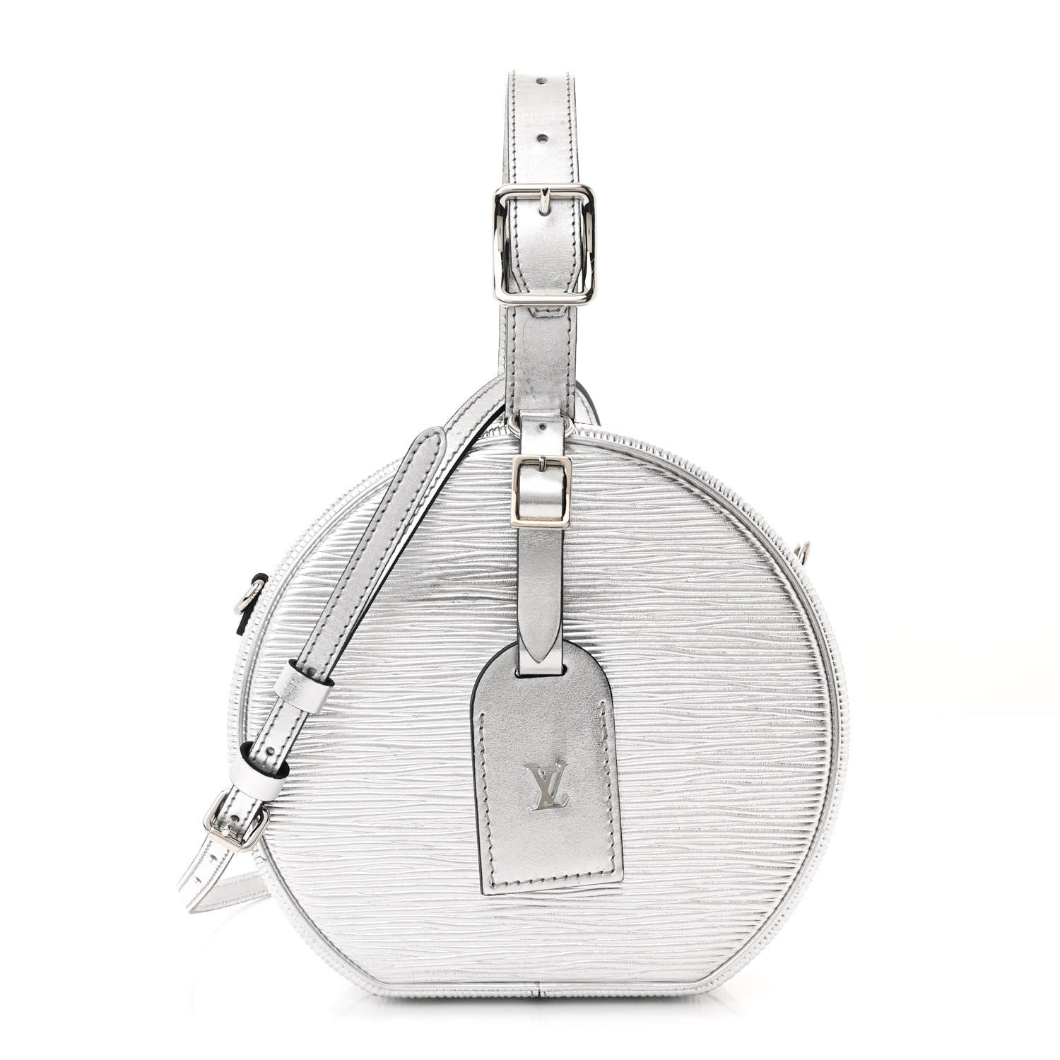 Louis Vuitton Metallic Epi Petite Boite Chapeau Silver