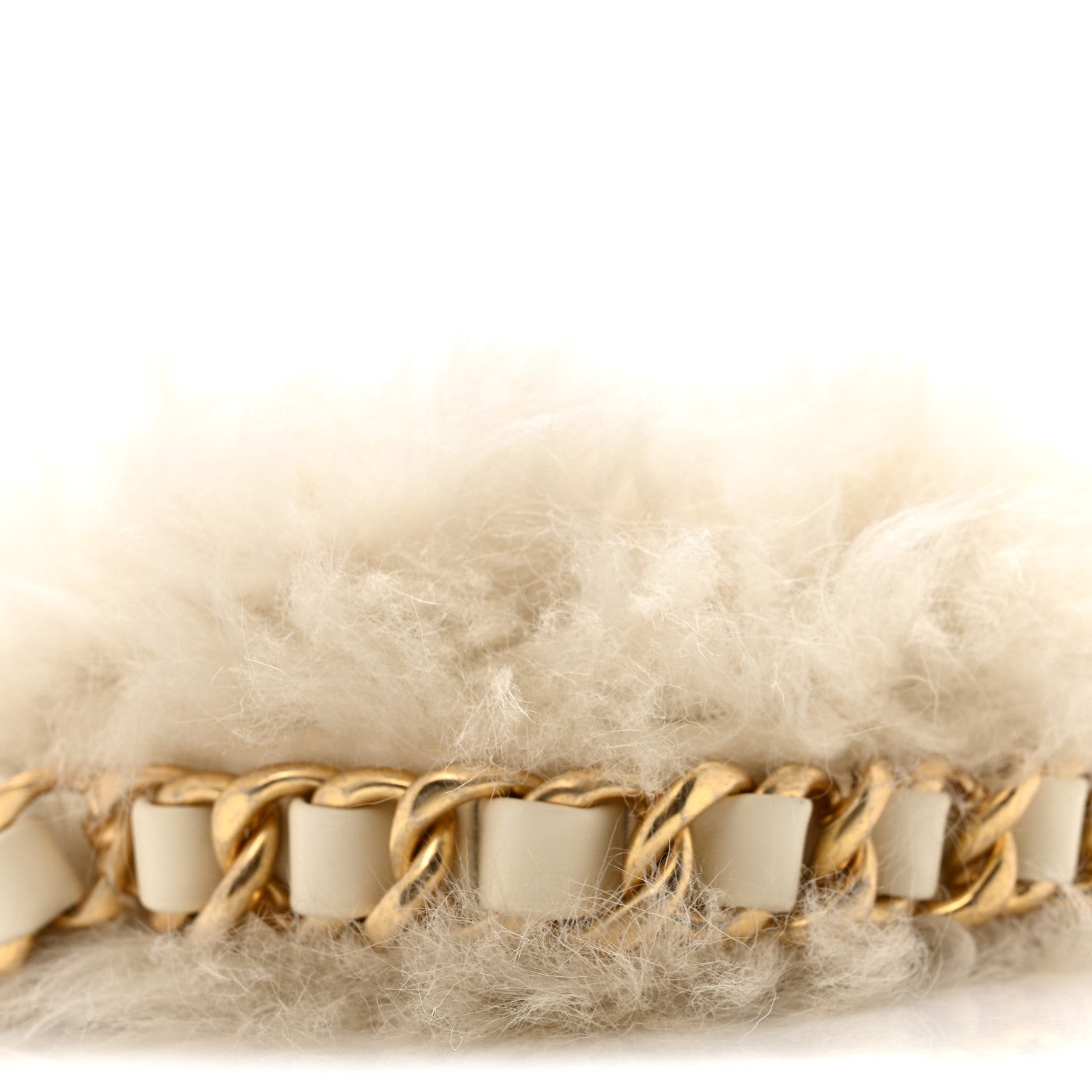 Chanel Fantasy Fur CC Mini Flap Bag White