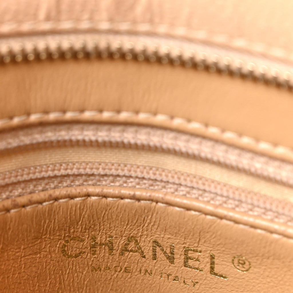 Chanel Caviar Quilted Medallion Tote Beige