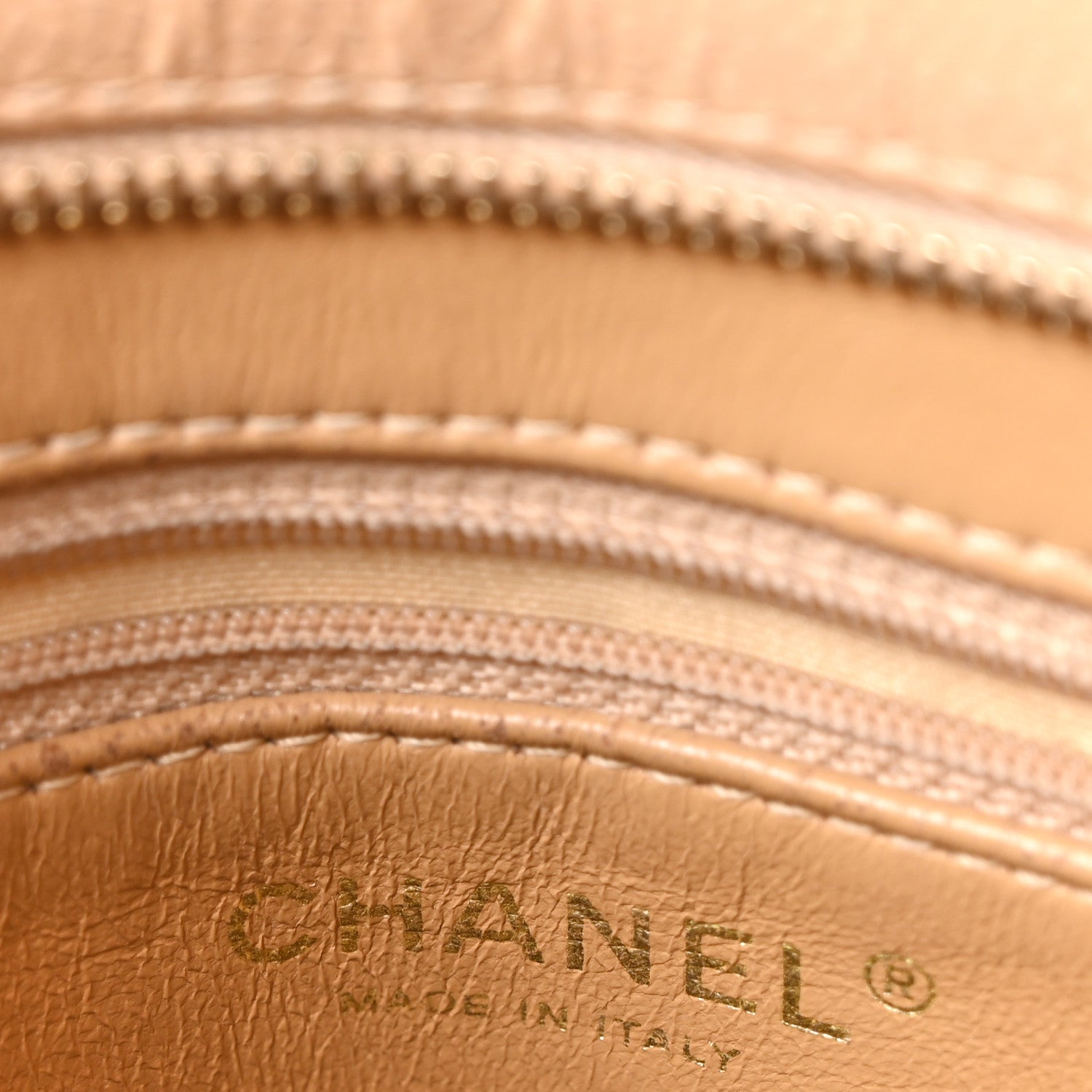 Chanel Caviar Quilted Medallion Tote Beige