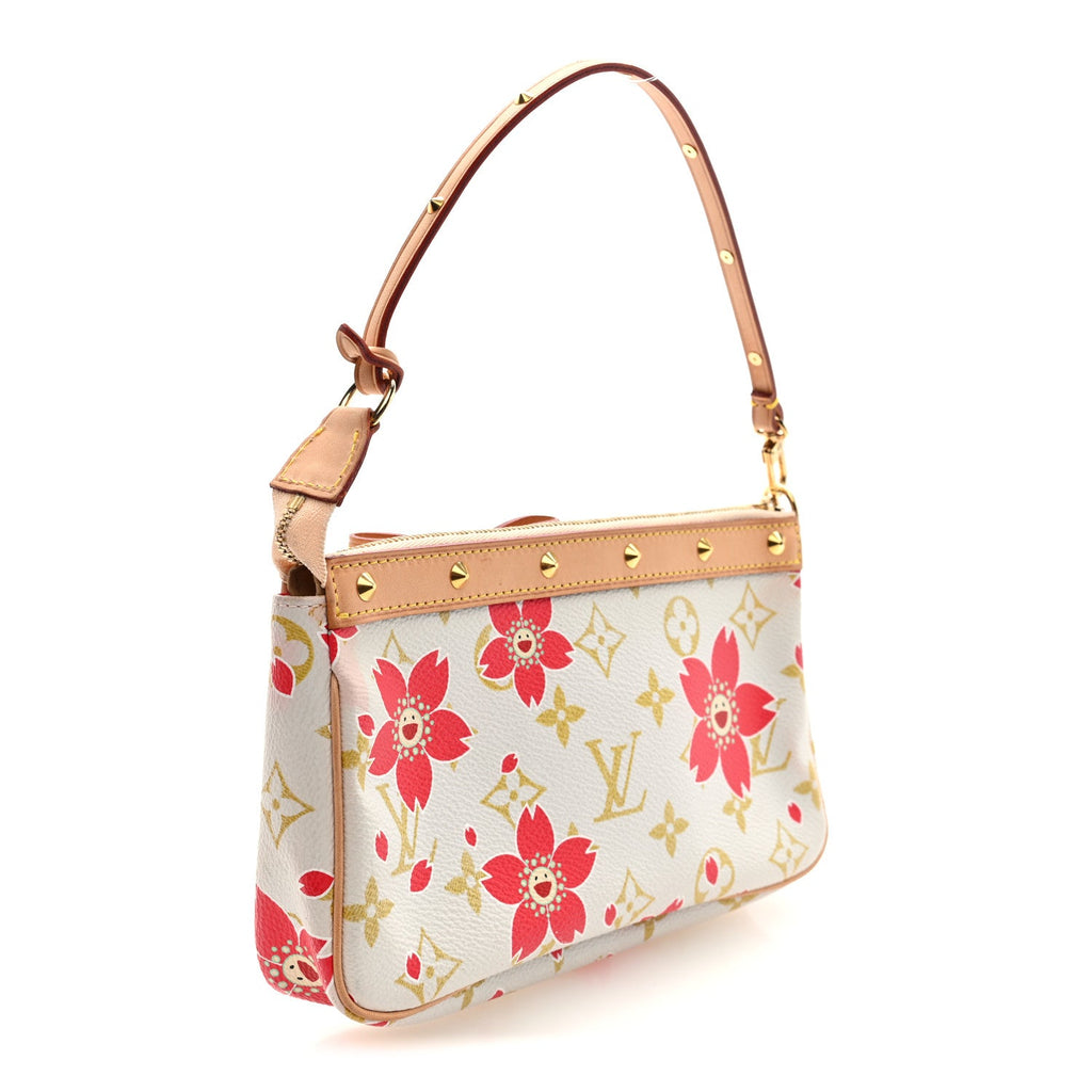 Louis Vuitton Monogram Cherry Blossom Pochette Accessories Red