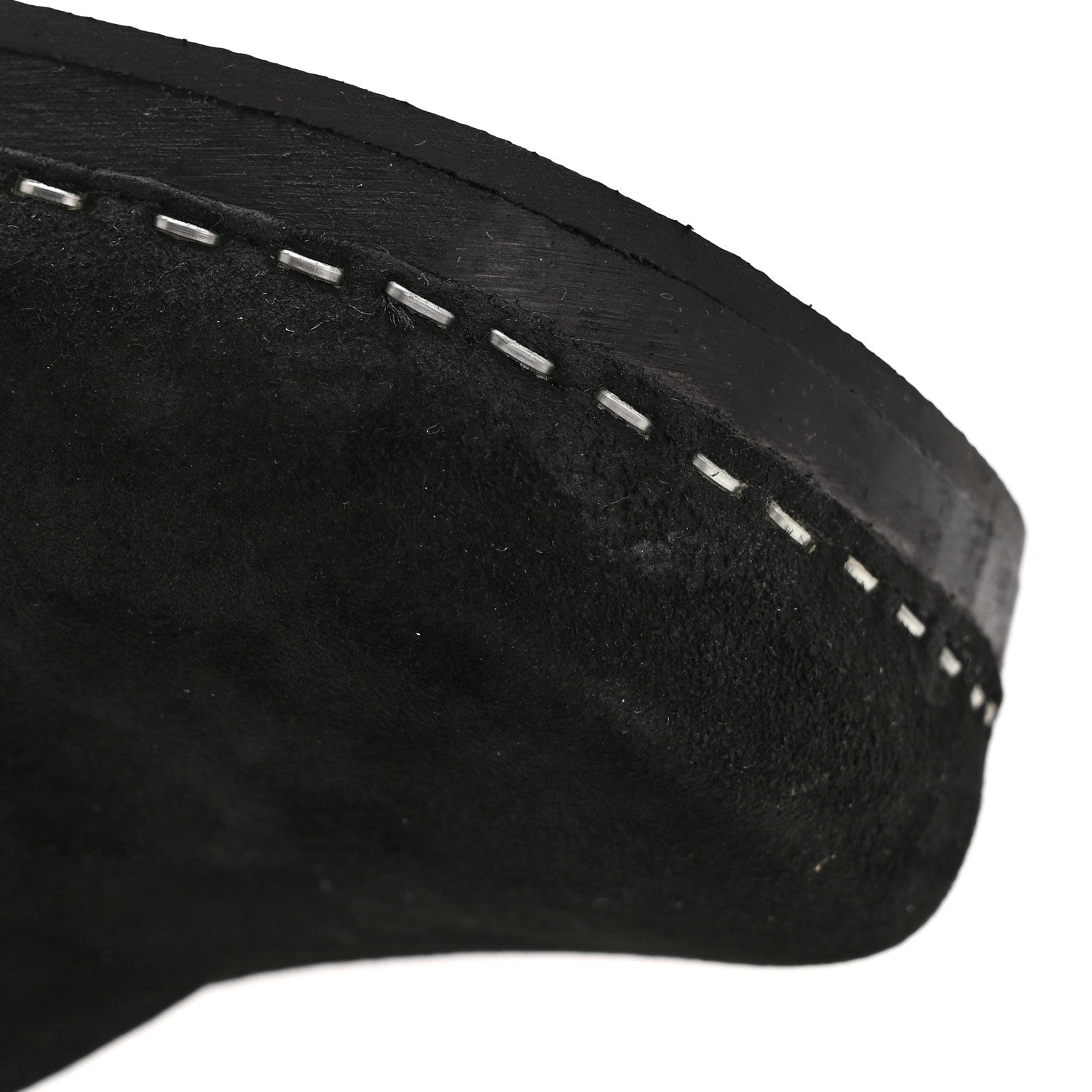 Chanel Suede CC Clogs 37 Black